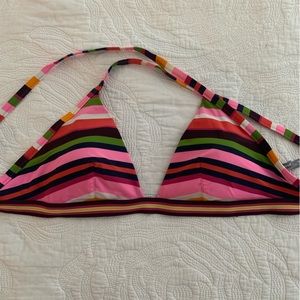 Aerie multicolored cross back bikini top. Size XL. NWOT